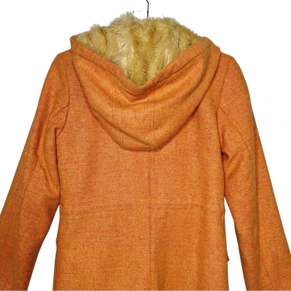 Tasi Malibu Aztec Southwestern Wool Faux Fur Lined Women’s Hooded Coat Sz S - Picture 11 of 13